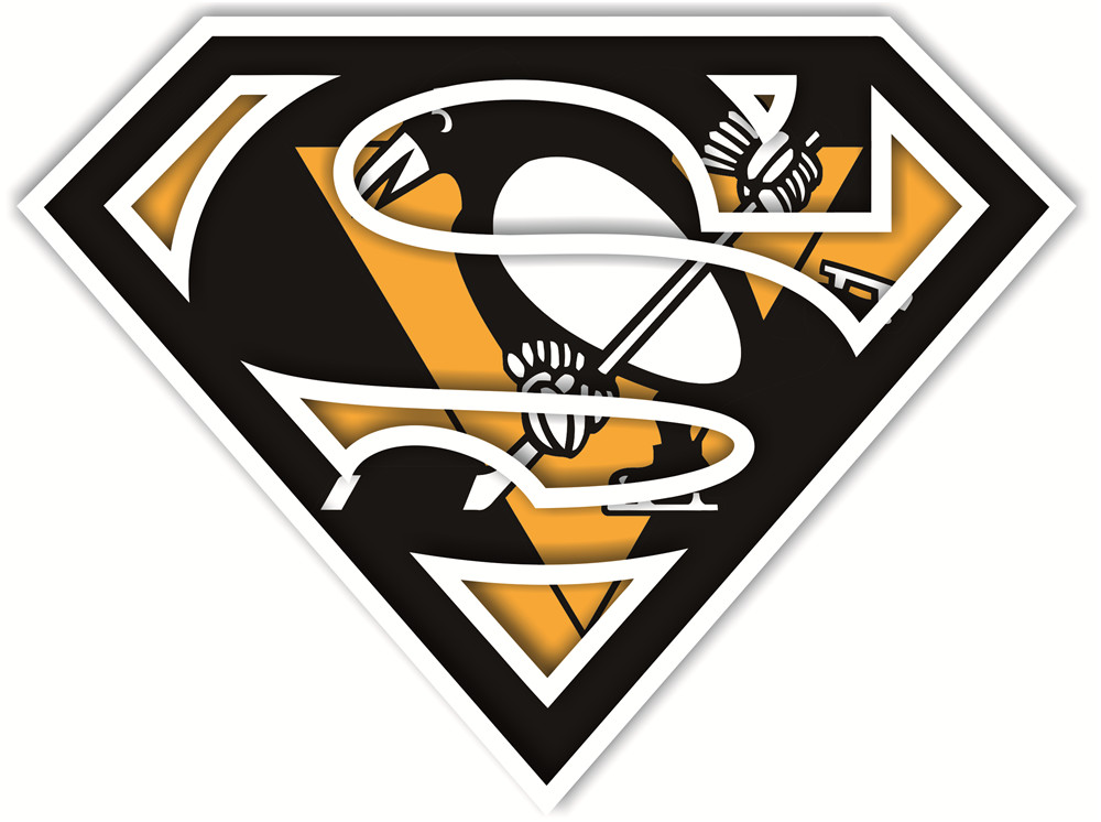 Pittsburgh Penguins superman logos fabric transfer